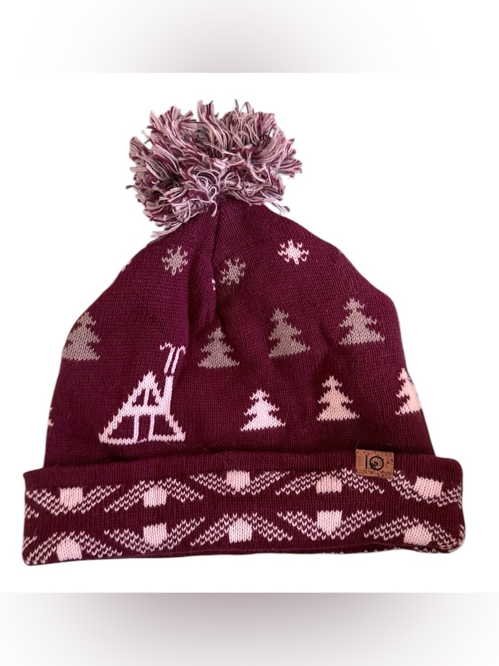 tentree Maroon Pom Beanie